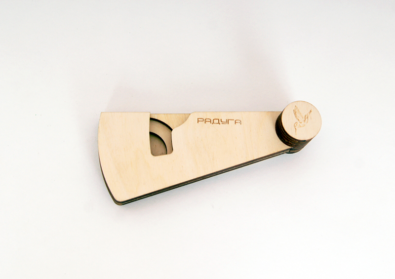 Фото Мастерская Глазырина HV9 Чехол деревянный для варгана Радуга