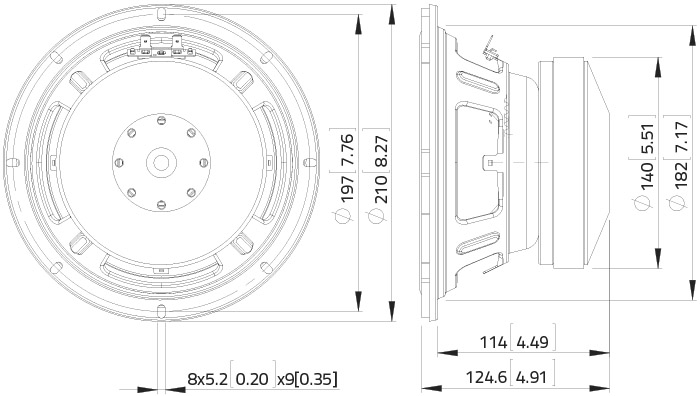 Фото Динамик Lavoce SSF082.00L-8 8" 700 Вт 8 Ом
