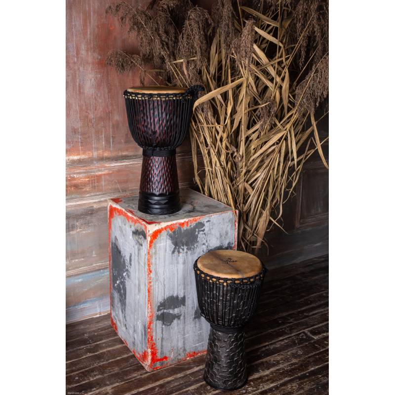 Фото YUKA DJWPRO012-24 Leopard - Джембе с верёвочной настройкой Юка