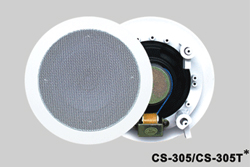 Фото Nusun CS305T  потолочная, 2 way. АС, 6-10 W, 70/100 V, 5", 80 - 18 kHz, ABS пластик, цвет белый