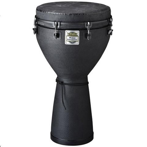 Фото Remo DJ-0016-BE джембе 16"х27", цвет Black Earth