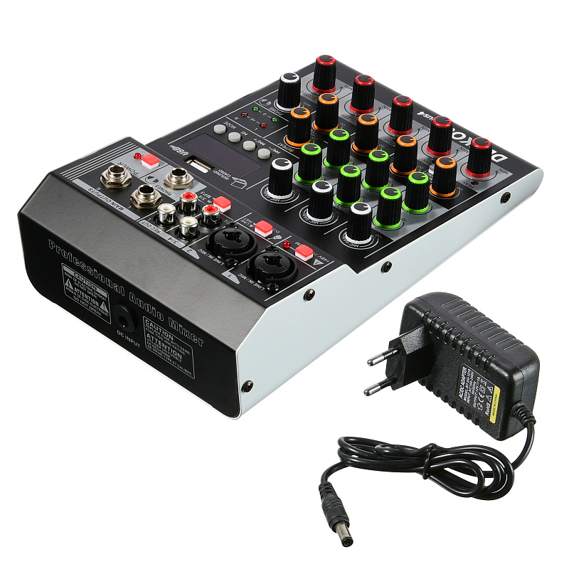 Фото Микшерный пульт DEKKO F4A 4-канальный