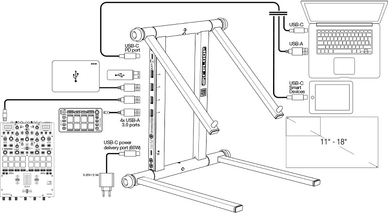 Фото Стойка под ноутбук Reloop Stand Hub