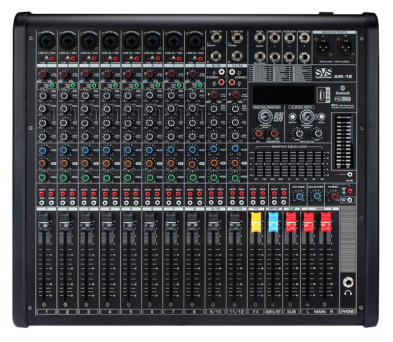 Фото Аналоговый микшерный пульт SVS Audiotechnik AM-12 COMP