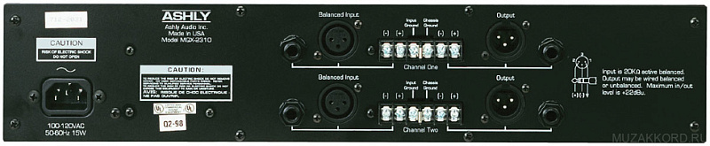 Фото Графический эквалайзер ASHLY MQX-2310S