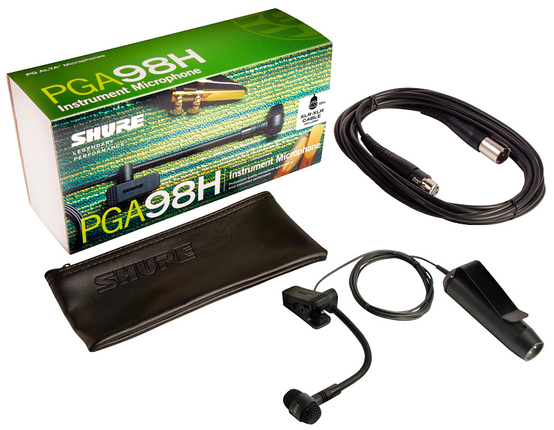 Фото SHURE PGA98H-XLR кардиоидный конденсаторный инструментальный микрофон