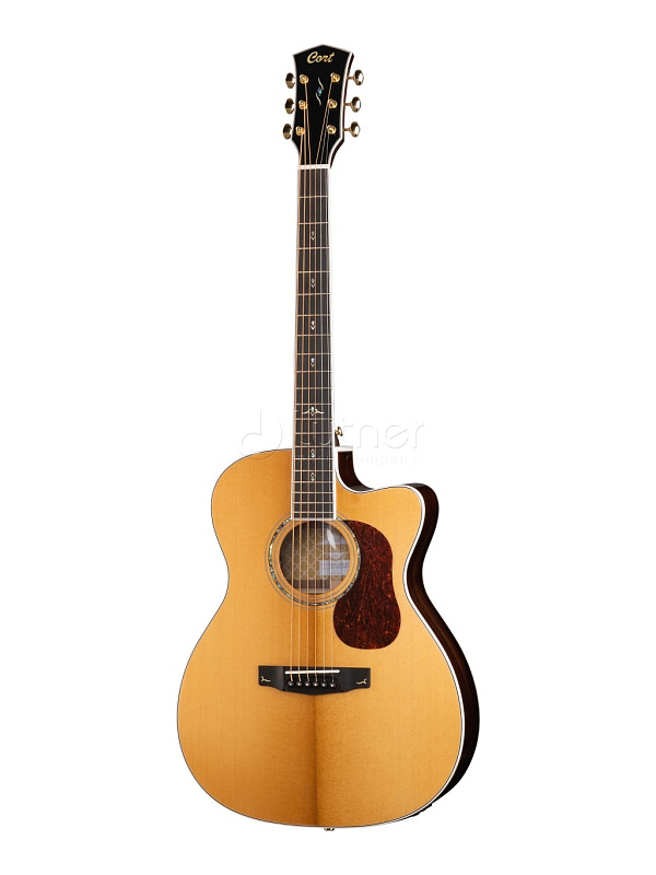 Фото Gold-OC8-WCASE-NAT Gold Series Электро-акустическая гитара, с вырезом, с чехлом, Cort