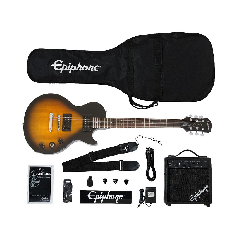 Фото EPIPHONE Les Paul Electric Guitar Player Pack Vintage Sunburst