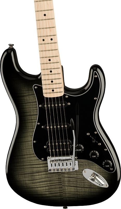 Фото Электрогитара FENDER SQUIER Affinity 2021 Stratocaster FMT HSS MN Black Burst