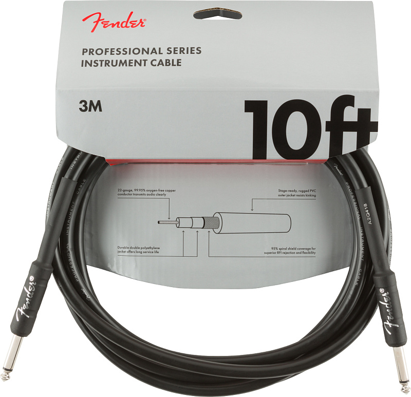 Фото Инструментальный кабель FENDER FENDER 10` INST CABLE BLK
