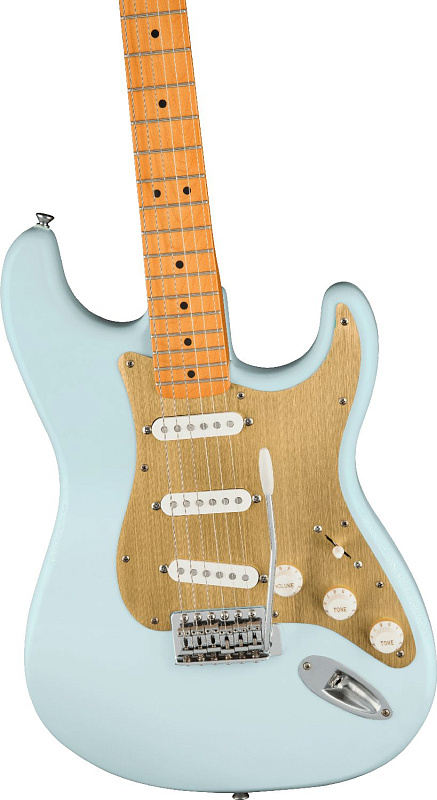 Фото Электрогитара FENDER SQUIER 40th Anniversary Stratocaster MN Aged Hardware Satin Sonic Blue