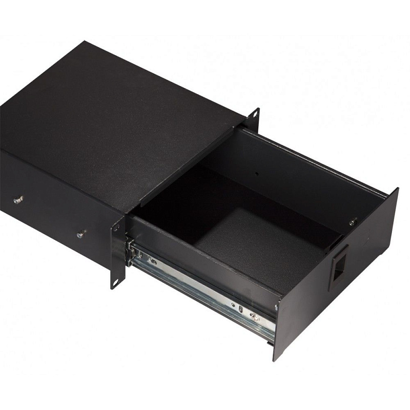 Фото NordFolk NRB-3U  выдвижной рэковый ящик 3U, глубина 370 мм, сталь, черный