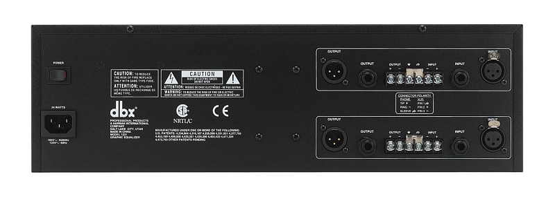 Фото DBX 1231-EU 2-канальный 1/3 октавный графический эквалайзер