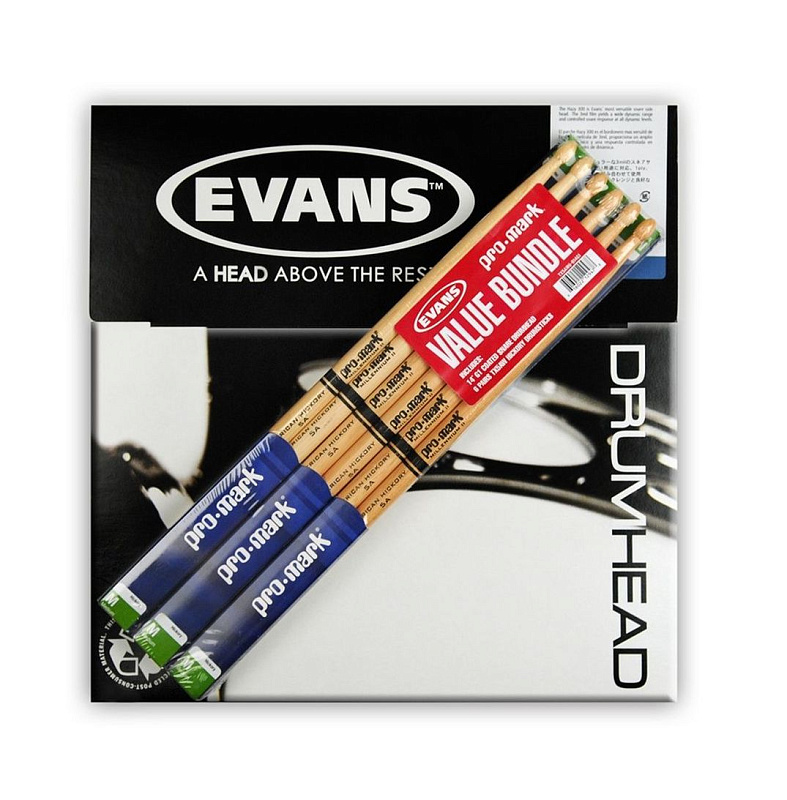 Фото Упаковка палочек Pro Mark TX5AW6-B14G1+пластик Evans B14G1 в подарок