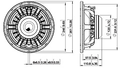 Динамик Lavoce WAN103.01 10" 900 Вт 8 Ом