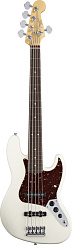 FENDER AMERICAN DELUXE JAZZ BASS RW Olympic White басгитара с кейсом, цвет белый