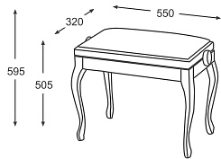 Hidrau BG200(L25) White matt  Банкетка