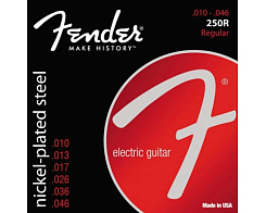 FENDER STRINGS NEW SUPER 250R NPS BALL END 10-46, струны для электрогитары, стальные с никелевым покрытием