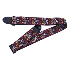 FENDER 2' FESTIVAL HOOTENANNY STRAP RED ремень для гитары, рисунок красно-черный