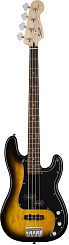 Squier Affinity Series™ Precision Bass® PJ Pack, Laurel Fingerboard, Brown Sunburst, Gig Bag, Rumble 15 - 230V EU